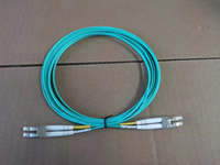 LC/LC Duplex OM4 Multimode Fiber Optic Patch Cord Biru Low Smoke 2Core 3M/5M/10M/15M/20M/25M Opsional Kabel LAN FTTH