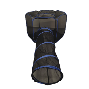 2 in 1 Pop up aperto Pet <span class=keywords><strong>Cat</strong></span> recinzione in acciaio traspirante rete metallica chiusura a cerniera per esterno box per Kitten - Product Image 2