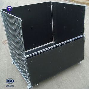 <span class=keywords><strong>PET</strong></span>プレフォーム用倉庫亜鉛メッキ溶接PPシートワイヤーメッシュ折りたたみ式スタッカーコンテナ - Product Image 1