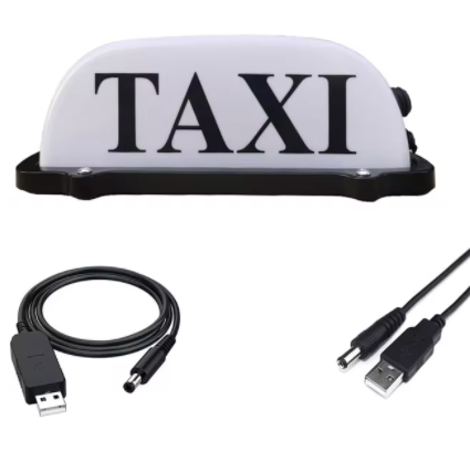 USB Rechargeable Battery Taxi Sign Light,Roof Taxi Sign With Magnetic Waterproof Taxi Cab Roof Top Illuminated Sign