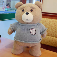 JM Adorable Ours en Peluche avec Rembourrage en Coton PP, Vêtements Interchangeables, Compagnon de Poupée, Coussin de Sommeil, Décoration pour la Maison et le Salon