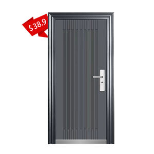 EE. UU. Australiano Mónaco Estándar Seguridad Hogar principal Metal Grandes <span class=keywords><strong>casas</strong></span> de una sola hoja Entrada frontal exterior Puerta de acero de lujo moderna - Product Image 1