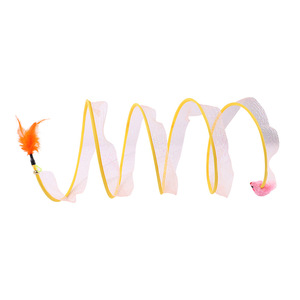 Nouveau tunnel pour chat transfrontalier, jouet pour chat auto-entretenant en fil d'acier pliable en 8 sections de type S, fournitures pour chat, vente en gros de jouets pour chat. - Product Image 5