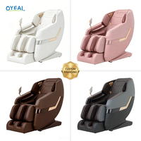 Fauteuil de massage moderne à gravité zéro personnalisable OYEAL, traction lombaire, massage Shiatsu, cuir PU marron, rouleau pour les pieds, corps entier