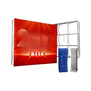 Support <span class=keywords><strong>de</strong></span> toile <span class=keywords><strong>de</strong></span> fond <span class=keywords><strong>de</strong></span> bannière personnalisé sincère cadre en aluminium Logo imprimé par sublimation thermique pour les salons professionnels d'expositions en plein air - Product Image 5