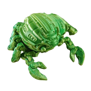 Crabe Cyber imprimé en 3D, jouets animaux 3D, jouets pour imprimante 3D, matériau PLA écologique, articulations flexibles, coquille de crabe mobile - Product Image 1