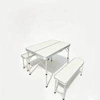 Ensemble table et chaises pliantes portables Tench AL17 pour extérieur, design en alliage d'aluminium, idéal pour les marchés nocturnes et les événements promotionnels