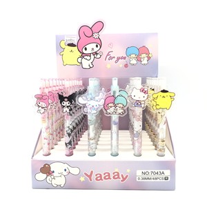Wholesale cartoon cute little girl black press neuter pen student stationery