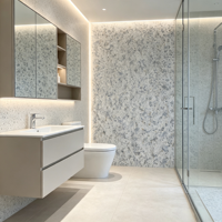 Pelapis Batu Lunak MCM, Veneer Fleksibel Tahan Air, Ukuran Kustom untuk Interior Rumah, Hotel & Ruang Pertemuan