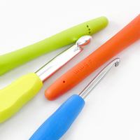 Crochets ergonomiques Meetee BK464 2-10 mm, aiguilles à crocheter en aluminium à prise souple, ensemble pour le tricot, le fil, l'artisanat, les outils manuels DIY