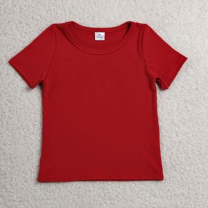 เสื้อยืดโยคะสีชมพูสดใส รุ่น GT1633 RTS สำหรับเด็กผู้หญิง น่ารัก สไตล์บูติก ลายพิมพ์เรียบง่าย เสื้อผ้าเด็กวัยหัดเดิน เสื้อผ้าเด็กผู้หญิง เสื้อกีฬา - Product Image 2
