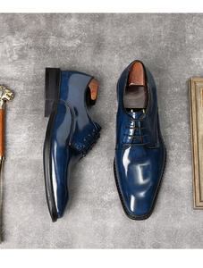 Chaussures Oxford en cuir véritable à lacets, tendance et intemporelles, pour hommes - Idéales pour les affaires, les mariages, les soirées, légères et respirantes - Product Image 4