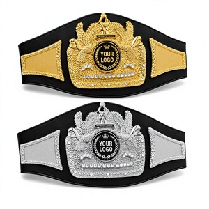 Cinturones de Campeonato Personalizados de Cuero Fundido a Presión, Transpirables, para Lucha Libre, Karate, MMA, Boxeo - Logotipo Personalizado, Venta al Por Mayor, Premium - Product Image 1