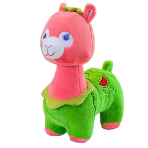 New Fruit Alpaca Stuffed Animal Plush Toy Sheep Doll Home Pillow Cute Lamb Girl Pillow Birthday Gift Ornament Wholesale