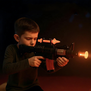 Balles rotatives en plastique semblant jouer jouet pistolet vibrant pistolet jouet avec mouvement de museau - Product Image 2