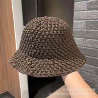 Sombrero de Pescador Plegable de Verano para Mujer, Estilo Coreano, Versátil, Estilizador de Rostro, Portátil, para Playa y Vacaciones