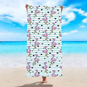 Custom Print Quick Dry Travel Works Hot Sell Summer Oversized Beach Towel Printed Sand Free Microfiber Beach Towel