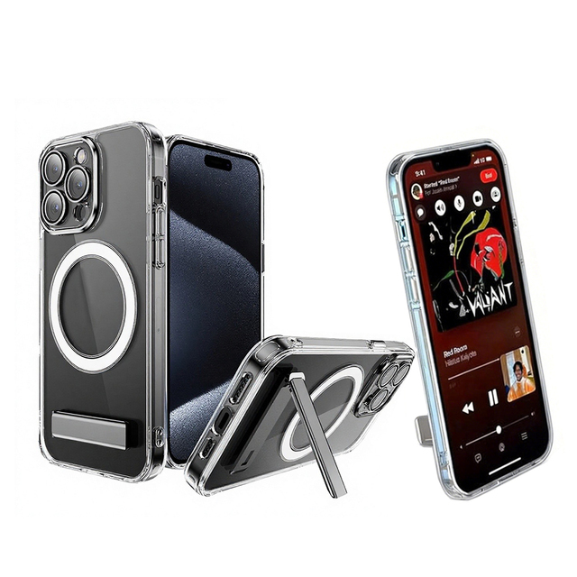 Magnetic Clear Phone Case with Kickstand for iPhone 17 16 15 14 Pro Max 13 12 11 Mini 15 Plus Shockproof Back Cover New Product