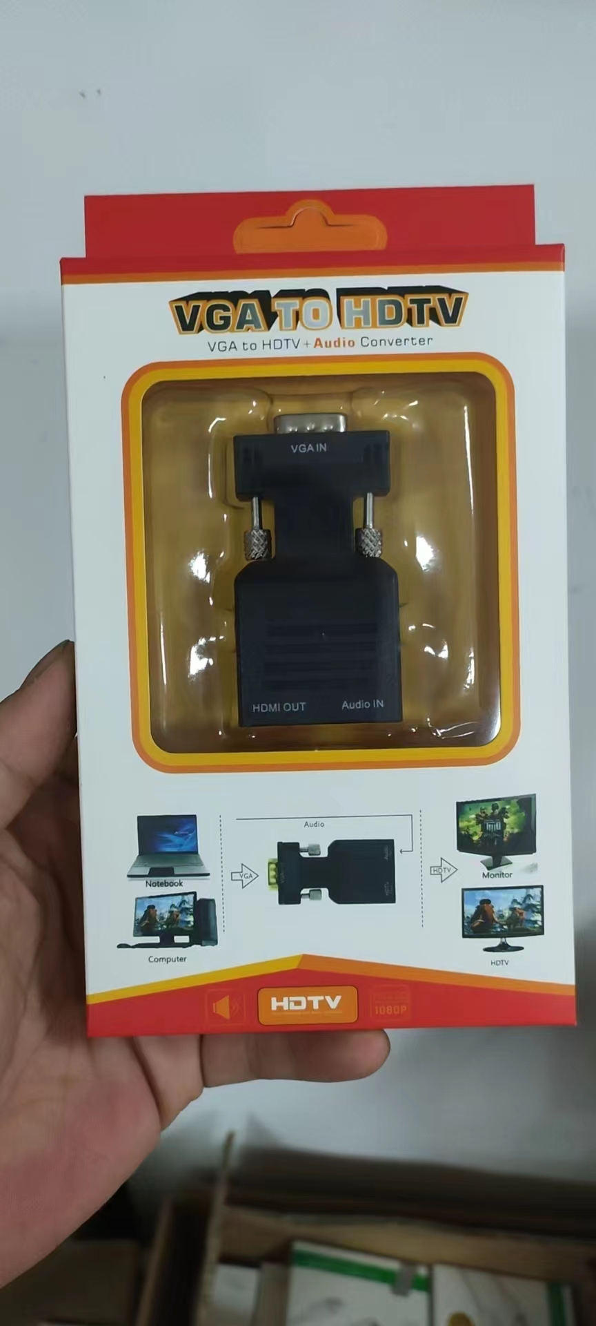 Переходник VGA - HDMI с аудио выходом 3,5 мм - Ali-Stock оптово ...