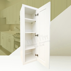 خزانة حائط خشبية للمطبخ على الطراز الامريكي شحن مجاني بباب واحد خزائن شاكر بيضاء قريبة ناعمة مع <span class=keywords><strong>3</strong></span> أرفف - Product Image 1