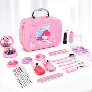 Samtoy juego de simulación belleza niños bolsa de cosméticos maquillaje conjunto lápiz labial esmalte de <span class=keywords><strong>uñas</strong></span> lavable <span class=keywords><strong>niñas</strong></span> maquillaje <span class=keywords><strong>Kit</strong></span> conjuntos juguete <span class=keywords><strong>para</strong></span> niños - Product Image 1