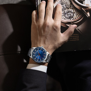 Montre à quartz pour homme CURREN 8406, noire, tendance, nouvelle montre pour homme, étanche, lumineuse, montres de luxe en <span class=keywords><strong>acier</strong></span> inoxydable, <span class=keywords><strong>horloge</strong></span> de bureau - Product Image 2