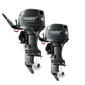 Moteur à double moteur 2 temps 40 CV à démarrage manuel pour bateaux de pêche, bateaux à moteur et bateaux pneumatiques d'extérieur - Product Image 1