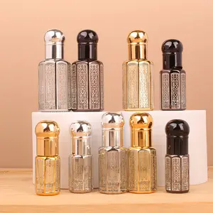 Empty 3ml 6ml 12ml Clear Refillable Perfume Essential Oil Glass Roll On Fancy Attar Bottles India