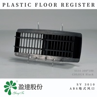 Grille de ventilation au sol en plastique ABS 300x100mm SV 3010 noire pour système de ventilation