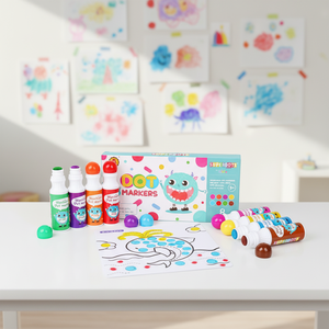 <span class=keywords><strong>ปากกา</strong></span>เมจิก Superdots Dot Art ขนาด 2 ออนซ์ สีสันสดใส สำหรับระบายสีแบบ Sponge Graffiti Bingo Dabber ปลอดสารพิษ ล้างออกง่าย เหมาะสำหรับเด็กๆ ใช้วาดภาพ - Product Image 1