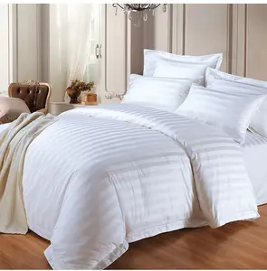 SANHOO-ropa de cama de algodón a rayas de 3CM, ropa de cama de tamaño King para Hotel, venta al por mayor