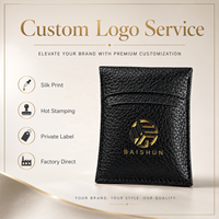 Pochette portefeuille enveloppe en cuir PU noir matelassée avec logo personnalisé, fermeture à rabat, OEM