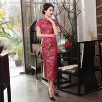 Penjualan Langsung 2026 Musim Gugur Musim Dingin Cheongsam Panjang Sepuluh Kancing Model Terbaru J0026 Gaya Cina Slim-fit Pakaian Wanita untuk Pertunjukan