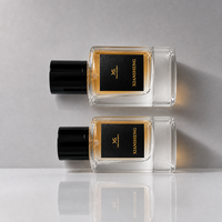 Flacon de parfum vide de luxe 30ml 50ml avec bouchon magnétique, emballage de parfum en verre transparent, flacon de parfum personnalisé, conteneur cosmétique