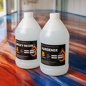 Resina Epossidica Autolivellante 3:1 di Alta Qualità Senza Bolle - Formula <span class=keywords><strong>Bicomponente</strong></span> Cristallina <span class=keywords><strong>per</strong></span> <span class=keywords><strong>Pavimenti</strong></span> Artistici - Product Image 5
