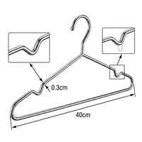 Robuste Kleiderbügel aus Edelstahl 304, rutschfeste Metallbügel mit Einkerbungen für Wäsche- und Schrankorganisation, Wäscheständer
