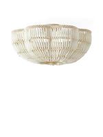 Nouvelle conception de luminaire de plafond en bois de couleur européenne à festons, tissé à la main avec de la corde d'abaca et des perles de bois, pour villa