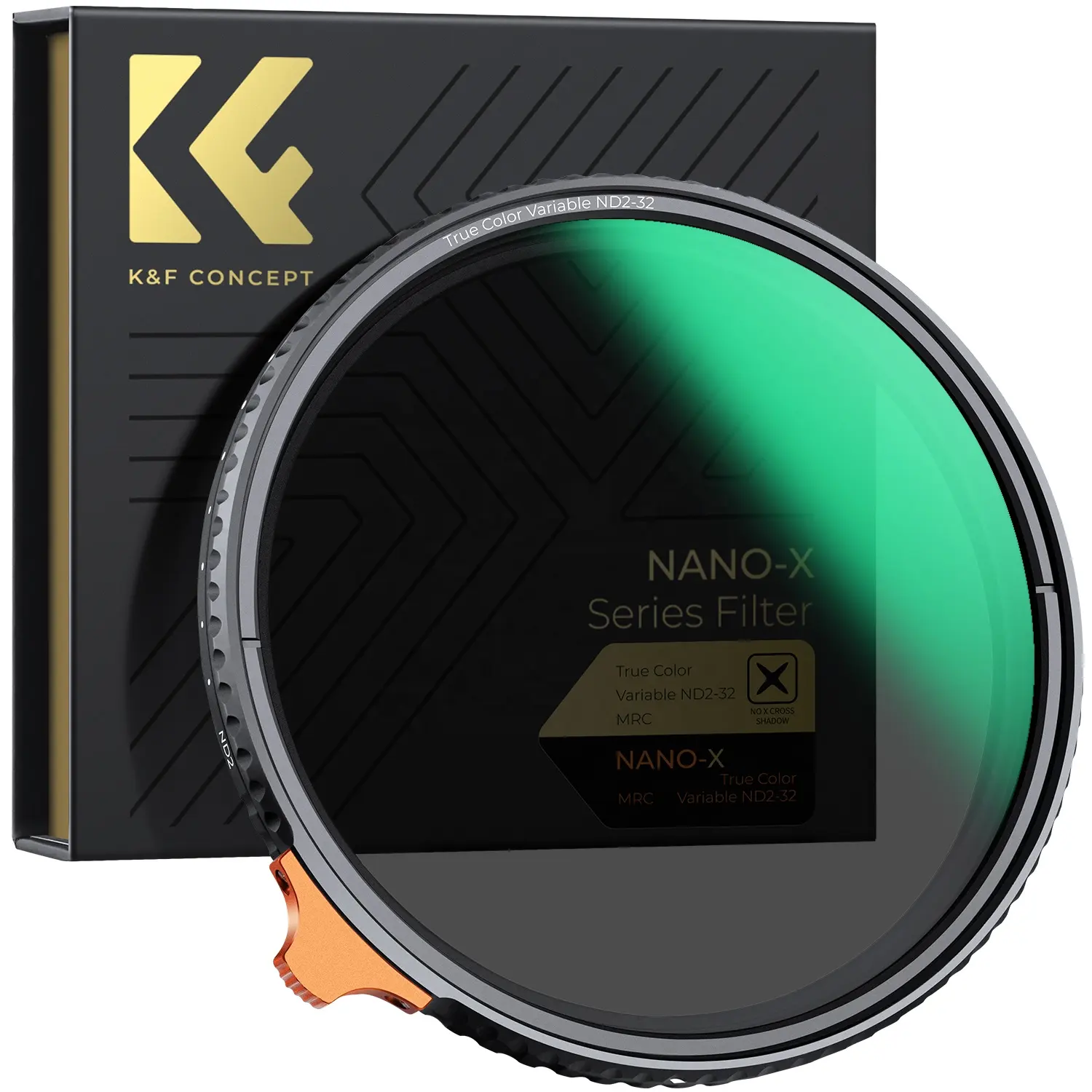 K & F Concept-filtro ND Variable de 82mm, ND2-ND32 de Color verdadero con 28 capas de película verde antirreflejos, resistente al agua