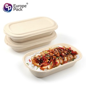 Biodegradable Medio Ambiente de pulpa de papel de <span class=keywords><strong>comida</strong></span> <span class=keywords><strong>para</strong></span> <span class=keywords><strong>llevar</strong></span> de alimentos contenedor con tapa - Product Image 3