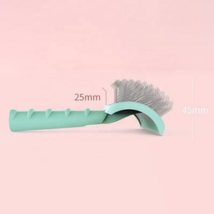 宠物美容别针刷木制工具无痛宠物去毛器猫猫不锈钢狗滑刷 - Product Image 6