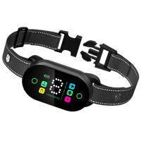 Wiederaufladbares Anti-Bell-Halsband für Hunde mit Summer, Vibration, Statischer Impuls, 4 Modi, Intelligenter Doppelauslöser, IP67 Wasserdicht