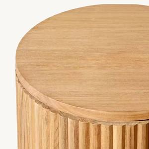 Mesa de Centro de Madera de Teca Sólida para Exteriores, Colección Vigo, Resistente al Agua, de Lujo, Contemporánea, Ecológica y Duradera - Product Image 3