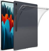 Casing transparan bening untuk Samsung Galaxy Tab S8 Plus S7 FE S7 Plus 12.4 "penutup pelindung Bumper lunak antigores jatuh TPU