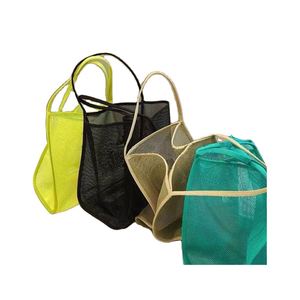 Custom New Shoulder Letter <b>Bags</b> Network <b>Beach</b> Pouch Fashion <b>Large</b> Capacity Carry-On Shopping <b>Bag</b> Reusable Sheer Mesh Tote <b>Bag</b> - Product Image 1