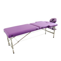 Table de massage commerciale pliable portable au design moderne en acier inoxydable, lit de SPA avec barres parallèles, pour la maison, le salon, l'hôtel
