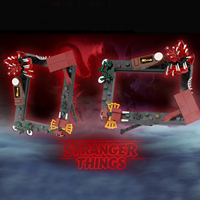 CAYI - Ensemble de blocs de construction avec cadres photo Stranger Things - Blocs en plastique - Albums photo - Modèles 3D - Jouets d'assemblage - Décoration
