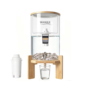 Nouveau distributeur de <span class=keywords><strong>filtre</strong></span> à <span class=keywords><strong>eau</strong></span> en verre par gravité 2025, système de purification d'<span class=keywords><strong>eau</strong></span> de comptoir avec pierre de Maifan, élément filtrant personnalisable - Product Image 1