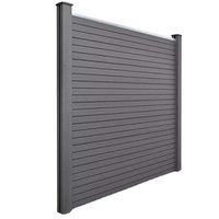 Barrière en aluminium extérieure d'intimité de latte de jardin enduite de poudre décorative en métal