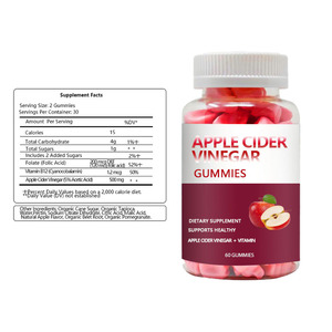 Fabricant d'équipement d'origine Marque distributeur Complément alimentaire <span class=keywords><strong>Cidre</strong></span> de pomme Vegan Gummies Candy Keto - Product Image 2