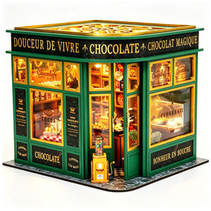 Kit de construction de modèle de pâtisserie miniature haut de gamme personnalisé pour vente en gros, ensemble de construction de maison de poupée miniature DIY - Product Image 3